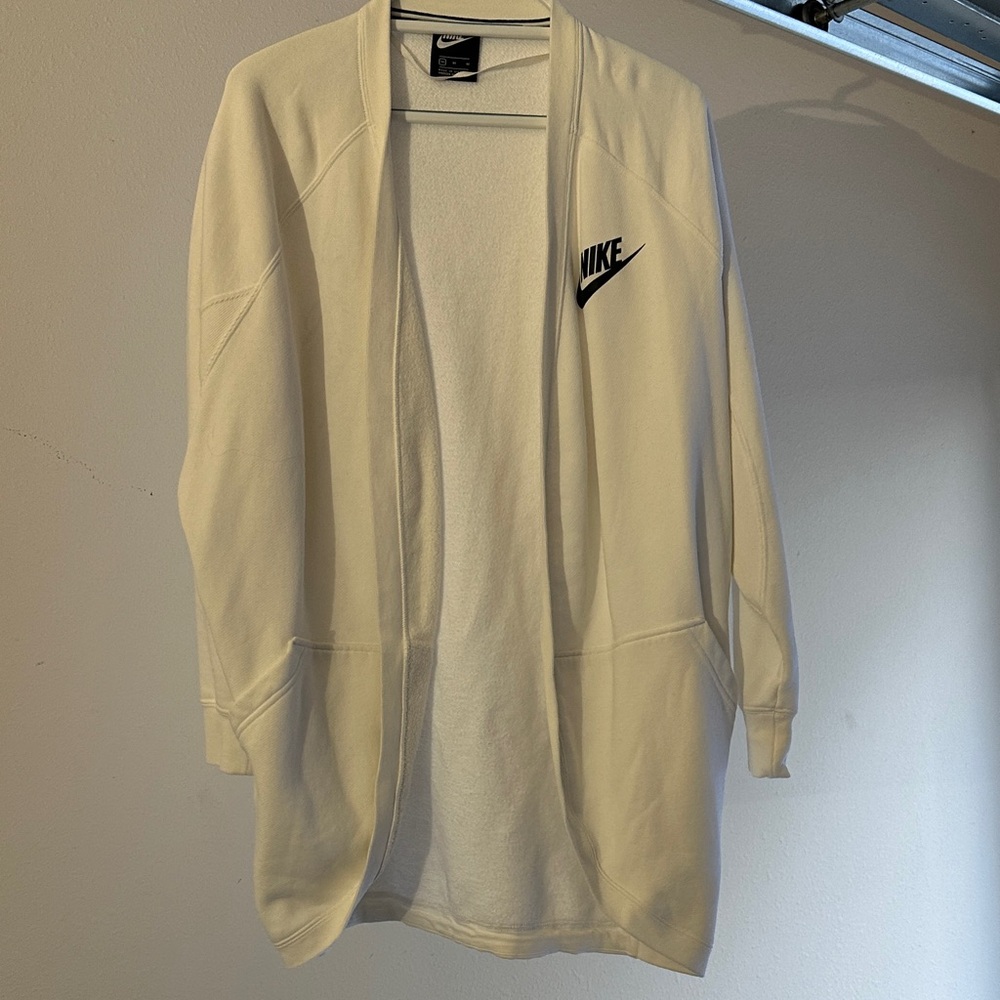 Nike White Open Cardigan